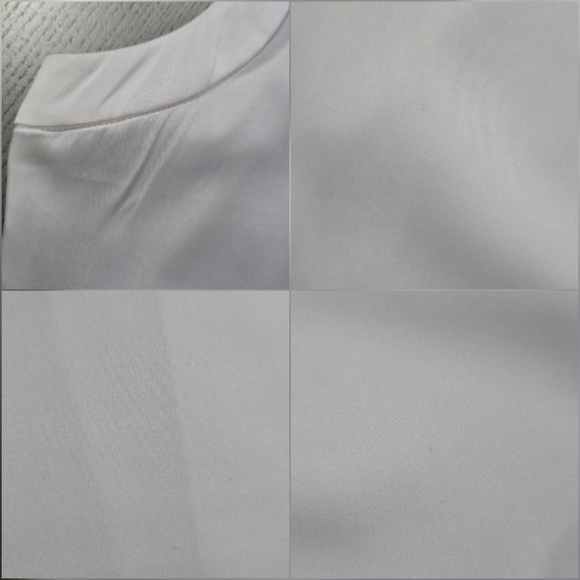Anne Klein Ivory Sleeveless Tie Neck Blouse Silky Career Office Top PL (L035) - Picture 8 of 10